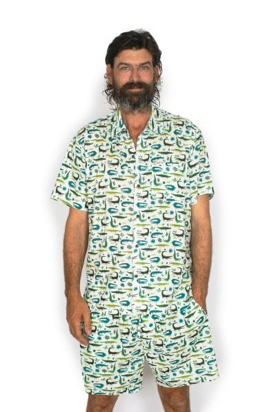 Men's Cotton Shorts - Crocodiles