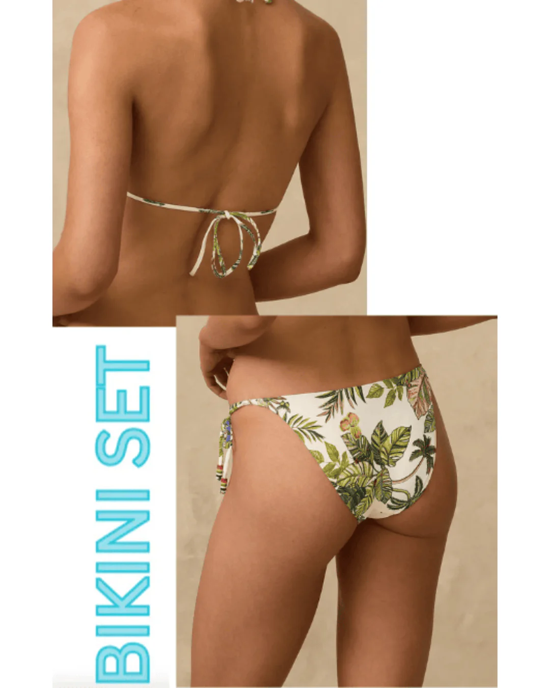 Monte & Lou Catalina Avoca Slide Tri & Tie Side Pant Bikini Set - Image 2