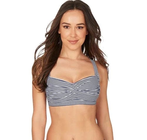 Navy Sorrento Stripe Ruched Side Pant - Image 3
