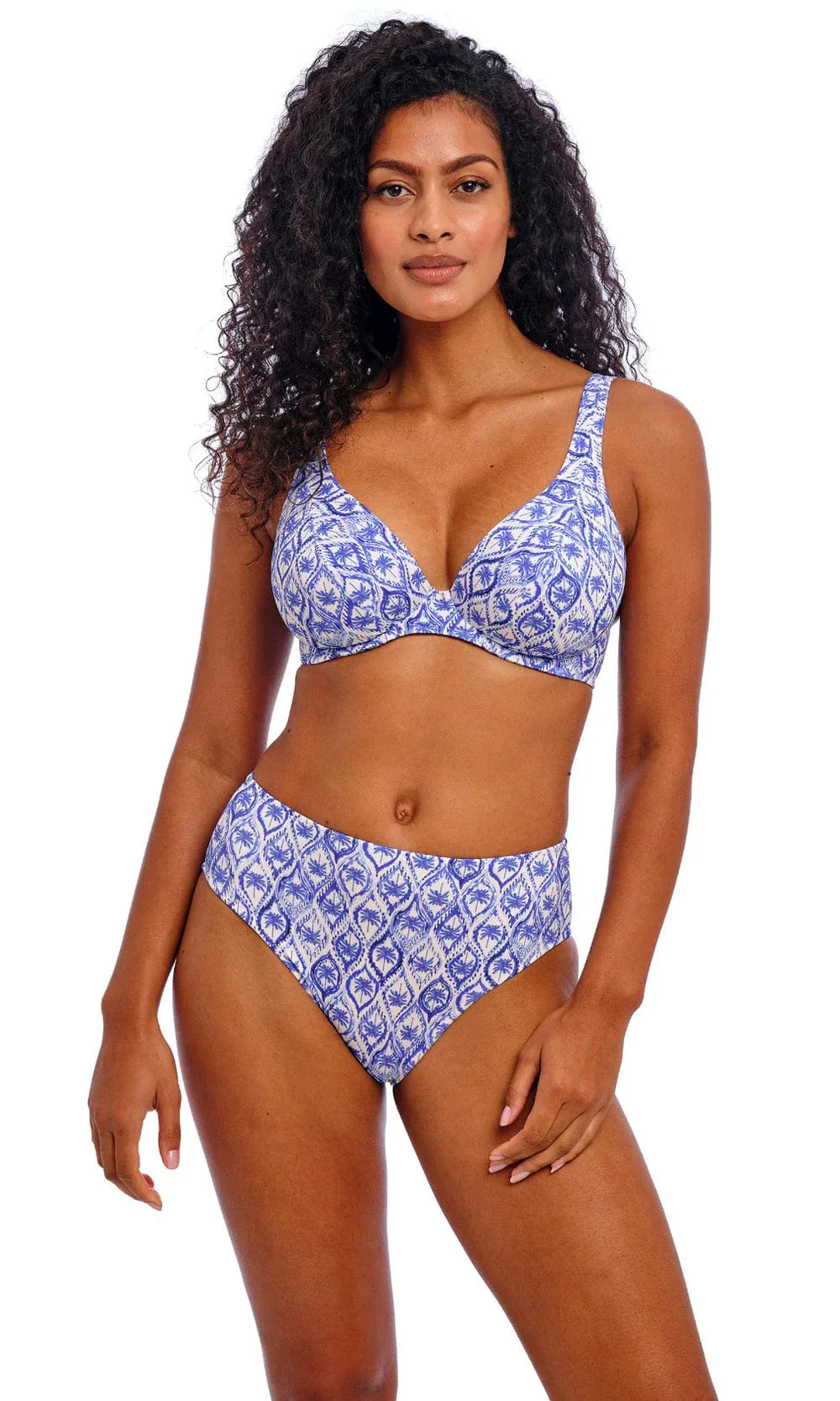 Ocean Breeze UW High Apex Bikini Top & Tie Side Bikini Brief Bikini Set - Image 4