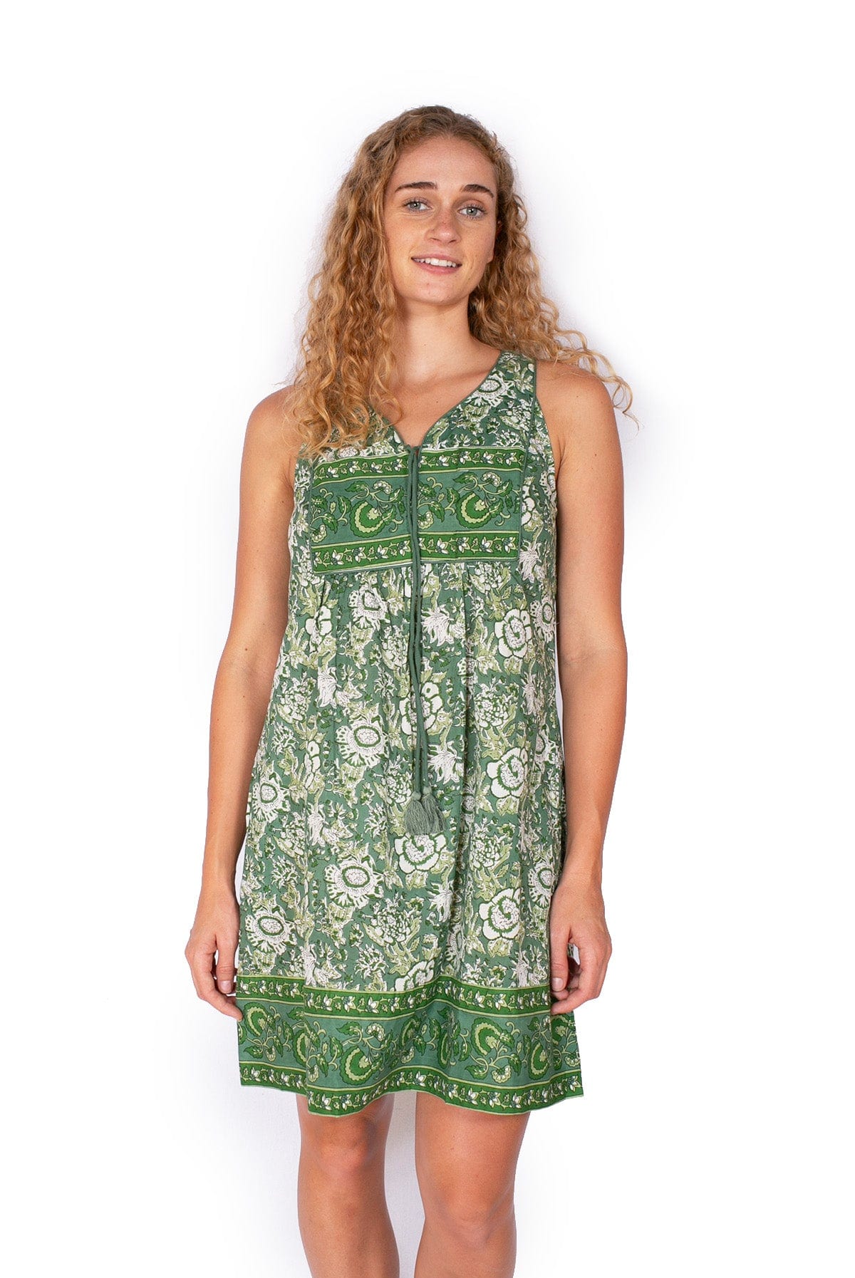 OM Design Jaipur Dress (Short) - Green Goodness*