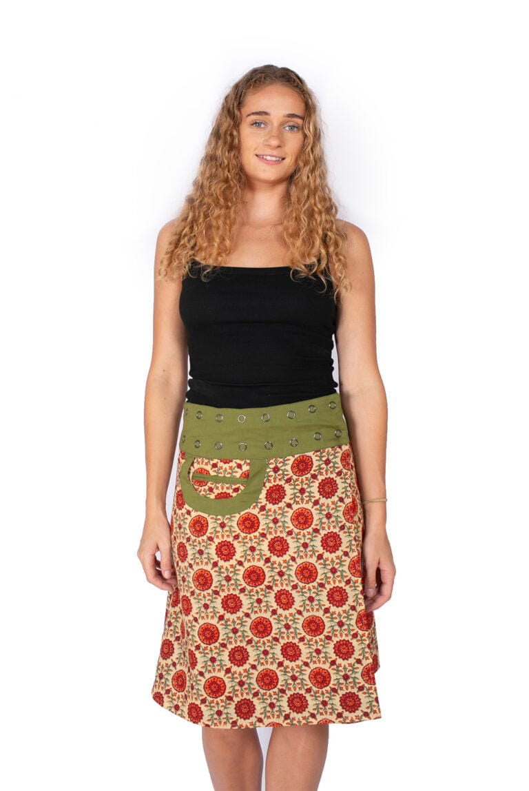 Om Design New Energy Skirt (Long)-Midnight Garden/Rustic Vines - Image 3