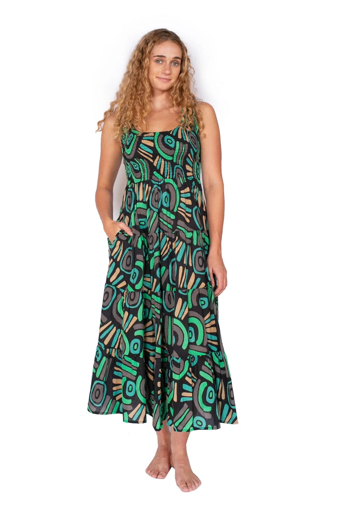 OM Design Puri Dress - Abstract Black