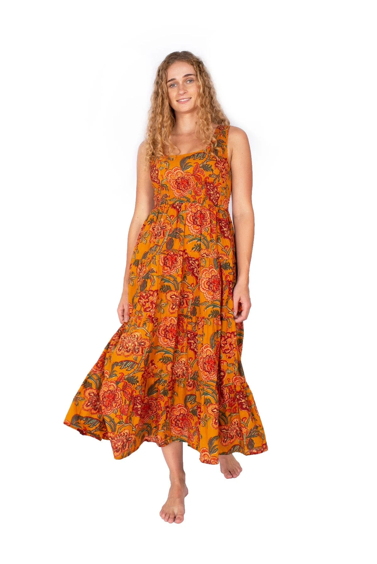OM Design Puri Dress - Mustard Dreams
