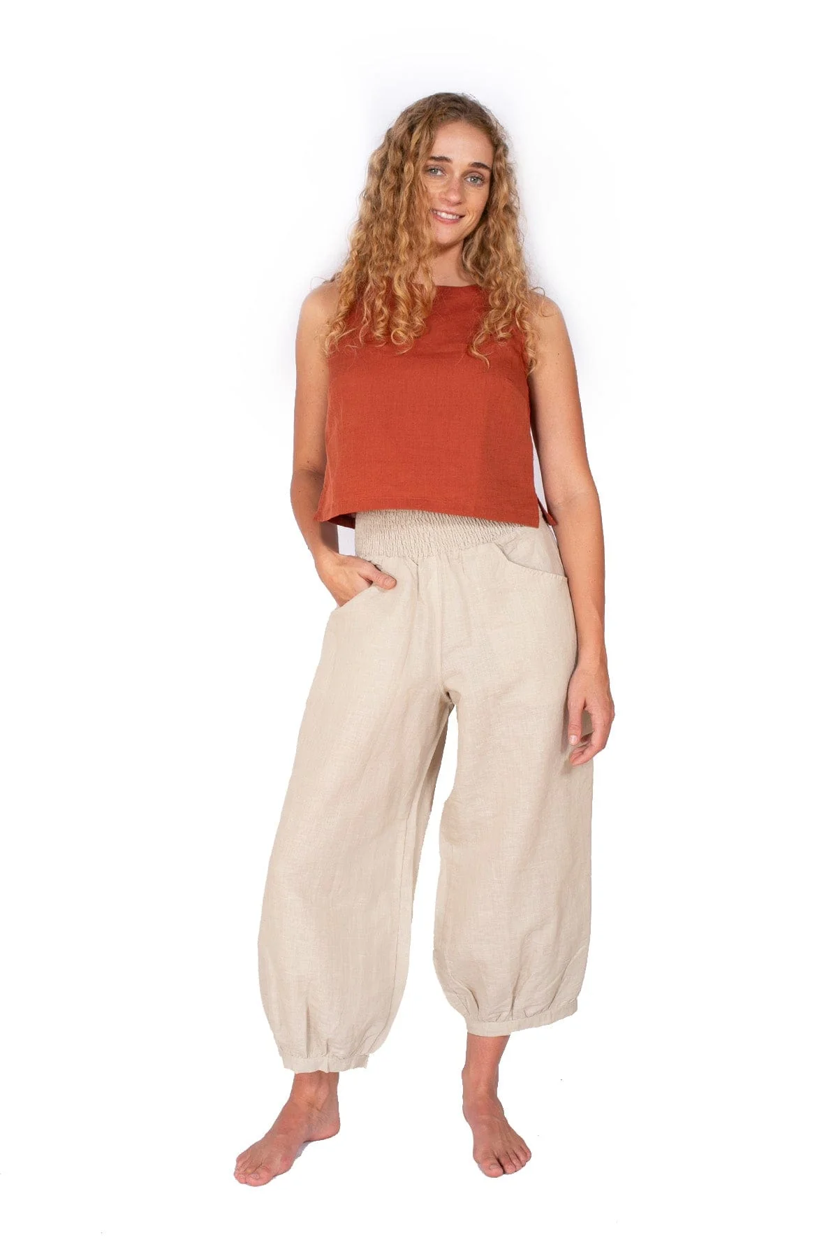 OM Design Sannyasi Pants - Flax