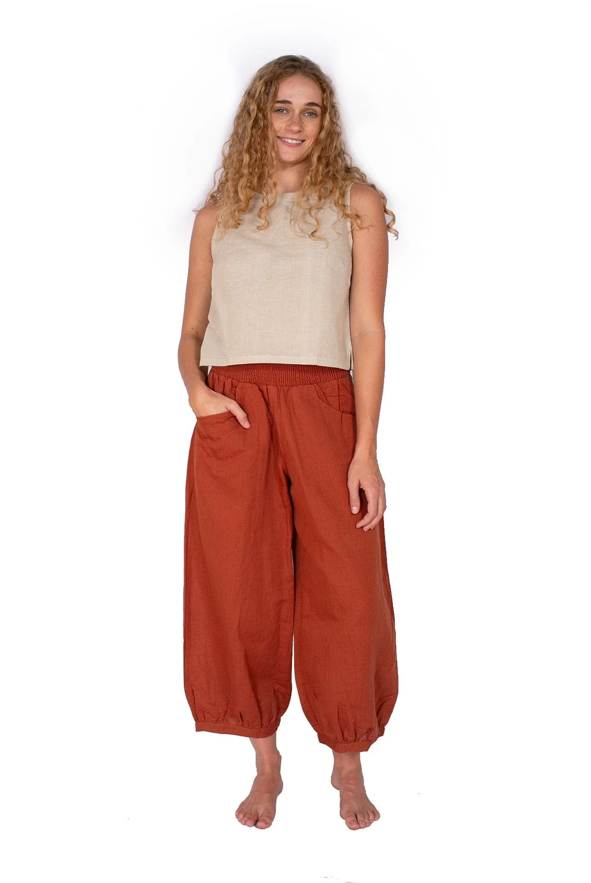 OM Design Sannyasi Pants - Ochre