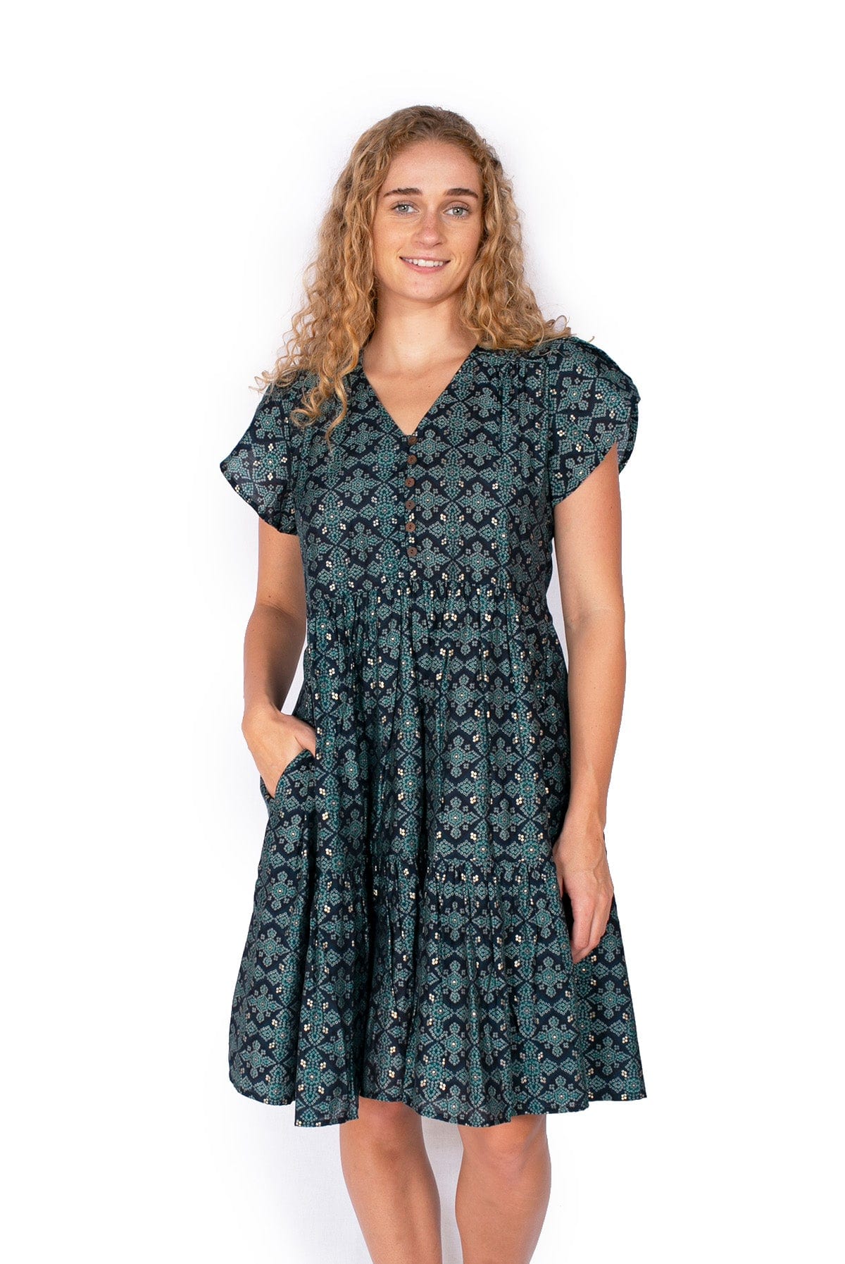 OM Design Sasha Dress - Diamond Gold