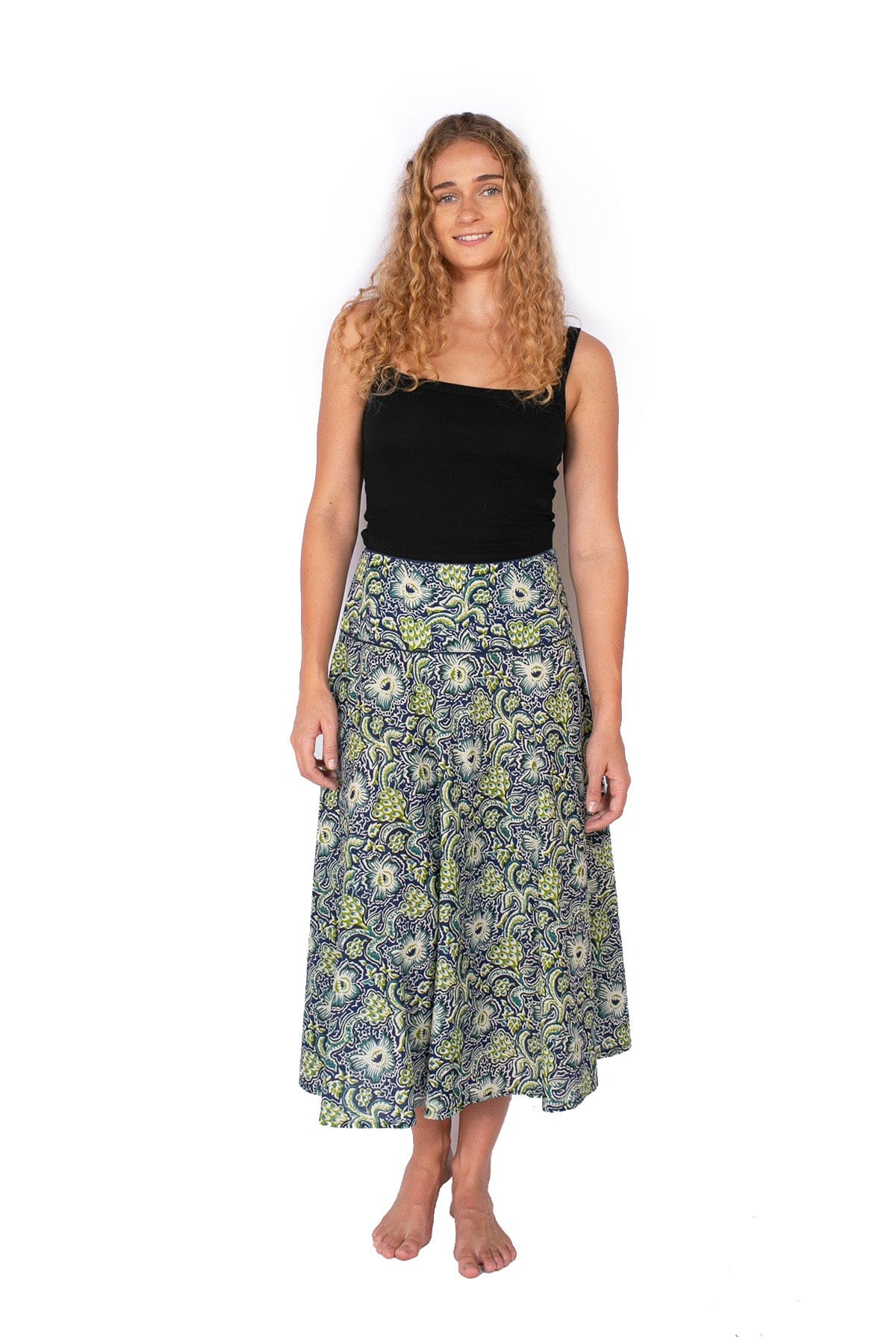 OM Design Shalu Skirt - Leafy Blue*