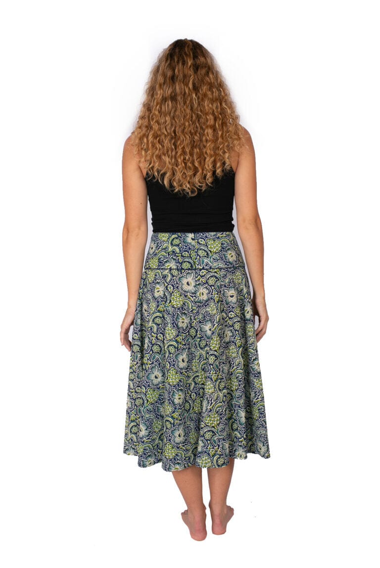 OM Design Shalu Skirt - Leafy Blue* - Image 2