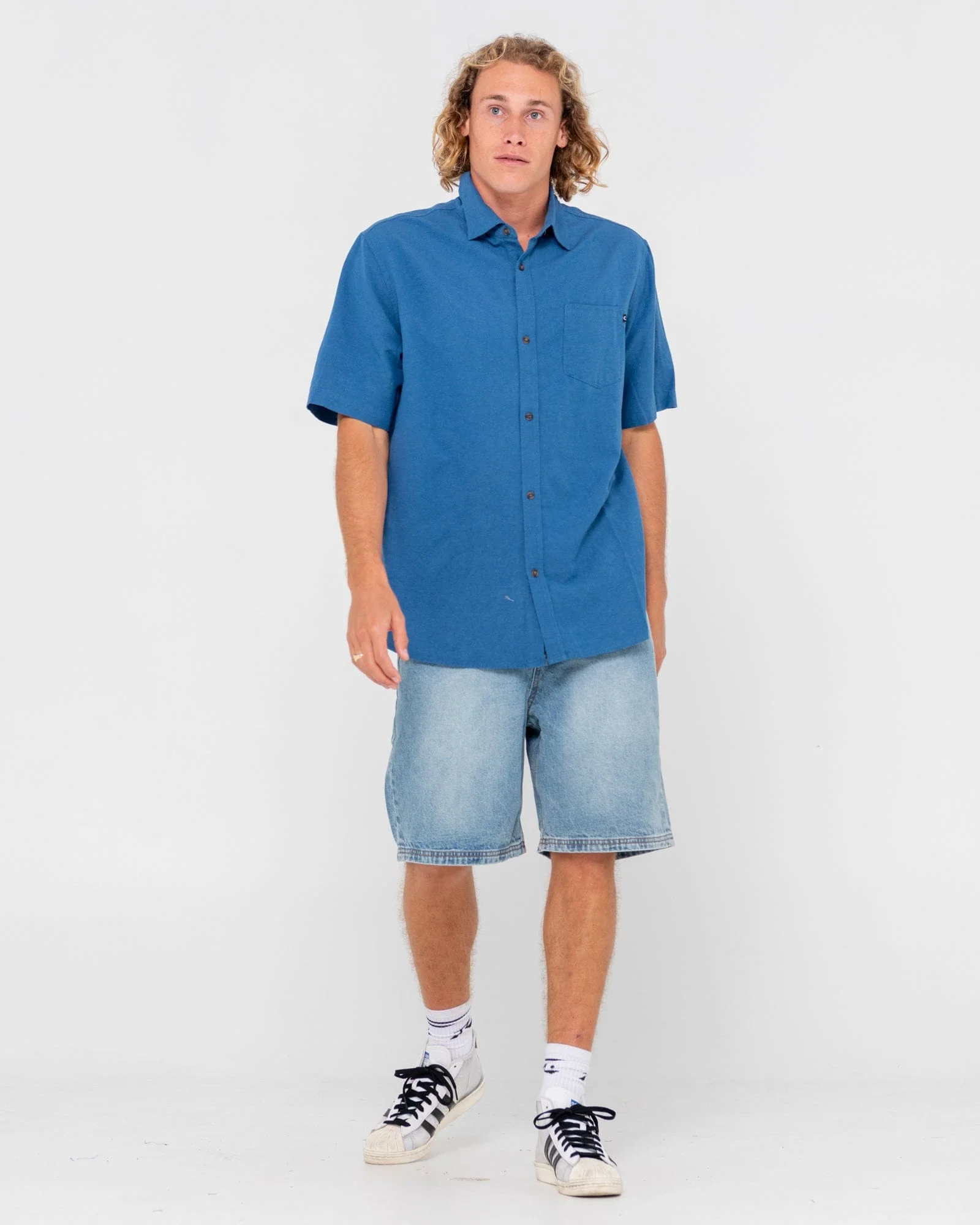 Overtone Short Sleeve Linen Shirt - Image 13