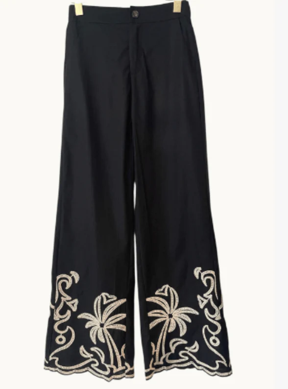 Palm Embroidered Pants - Image 2