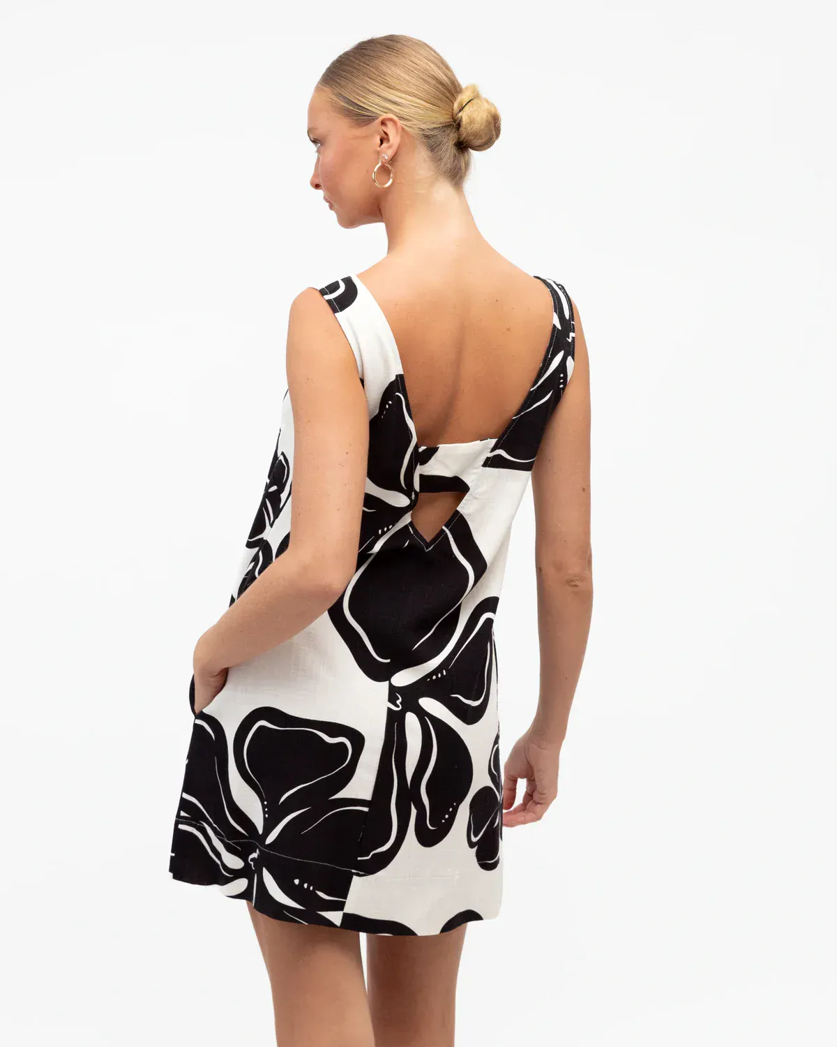 Paper Heart Hana Flower Drawstring Mini Dress - Image 4