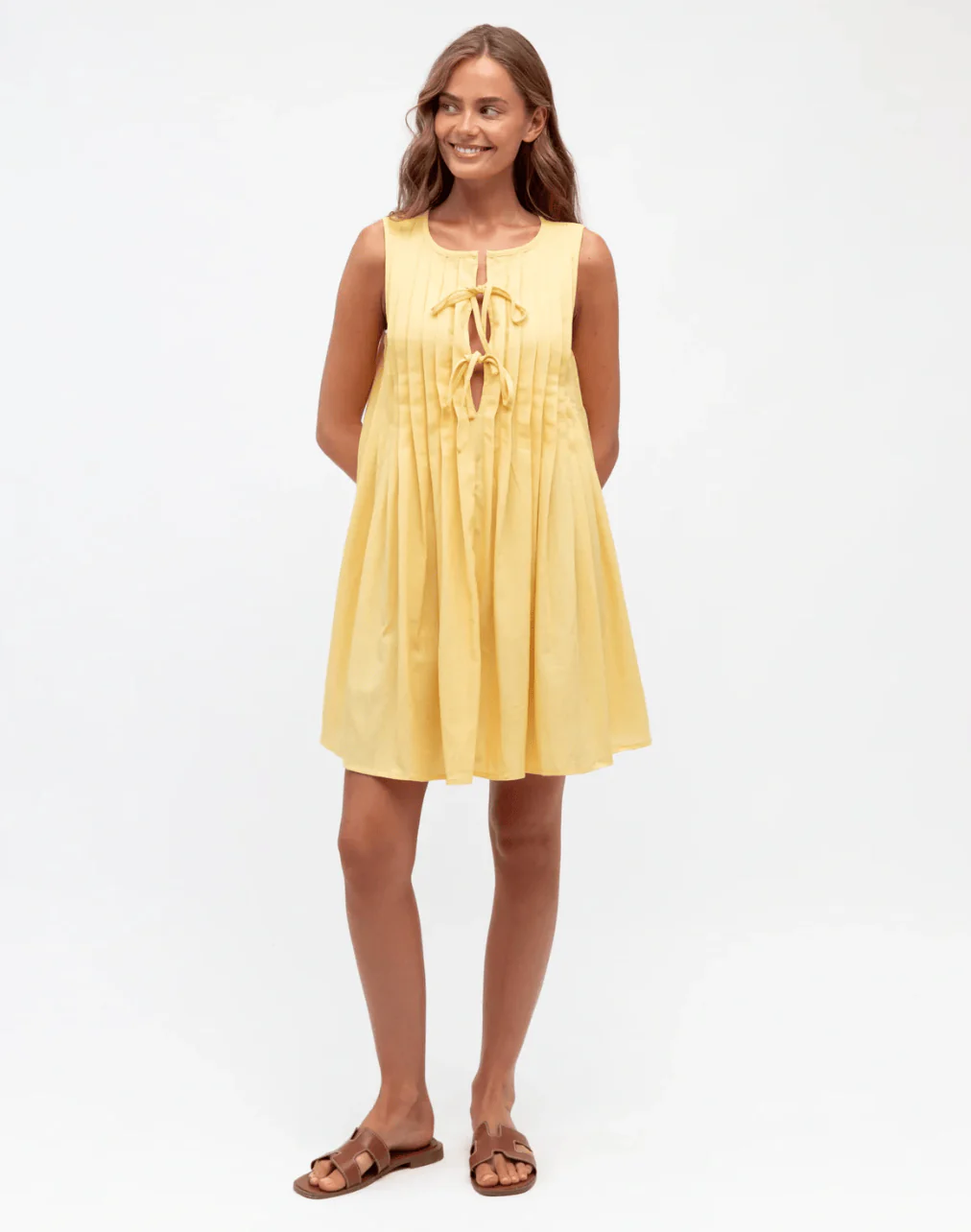 Paper Heart Pleated Short Dress - Image 2