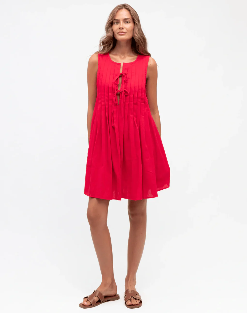 Paper Heart Pleated Short Dress - Image 4