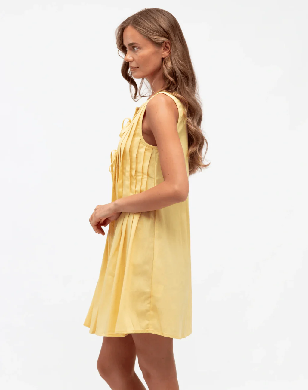 Paper Heart Pleated Short Dress - Image 6
