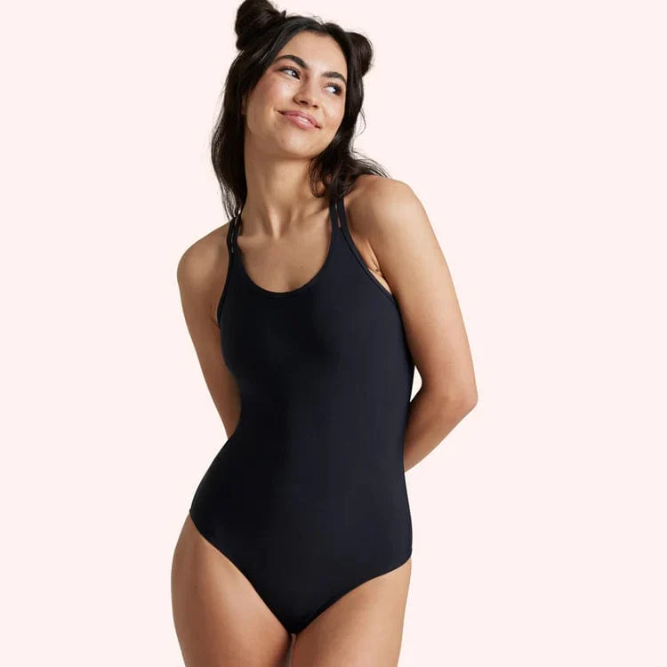 Love Luna Period Swim Tween/Teen One Piece - Black