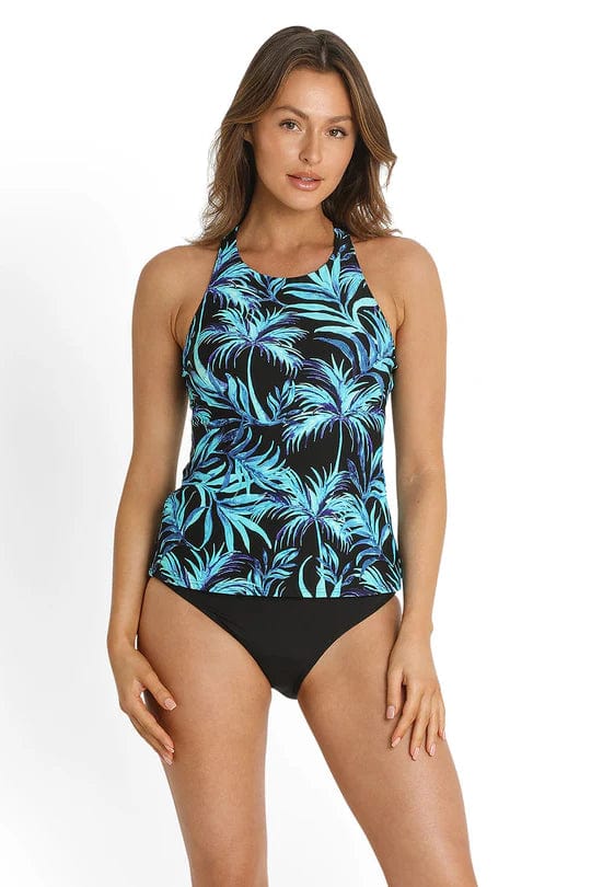 Sunseeker Pina Colada High Neck Mastectomy Singlet - Black - Image 3