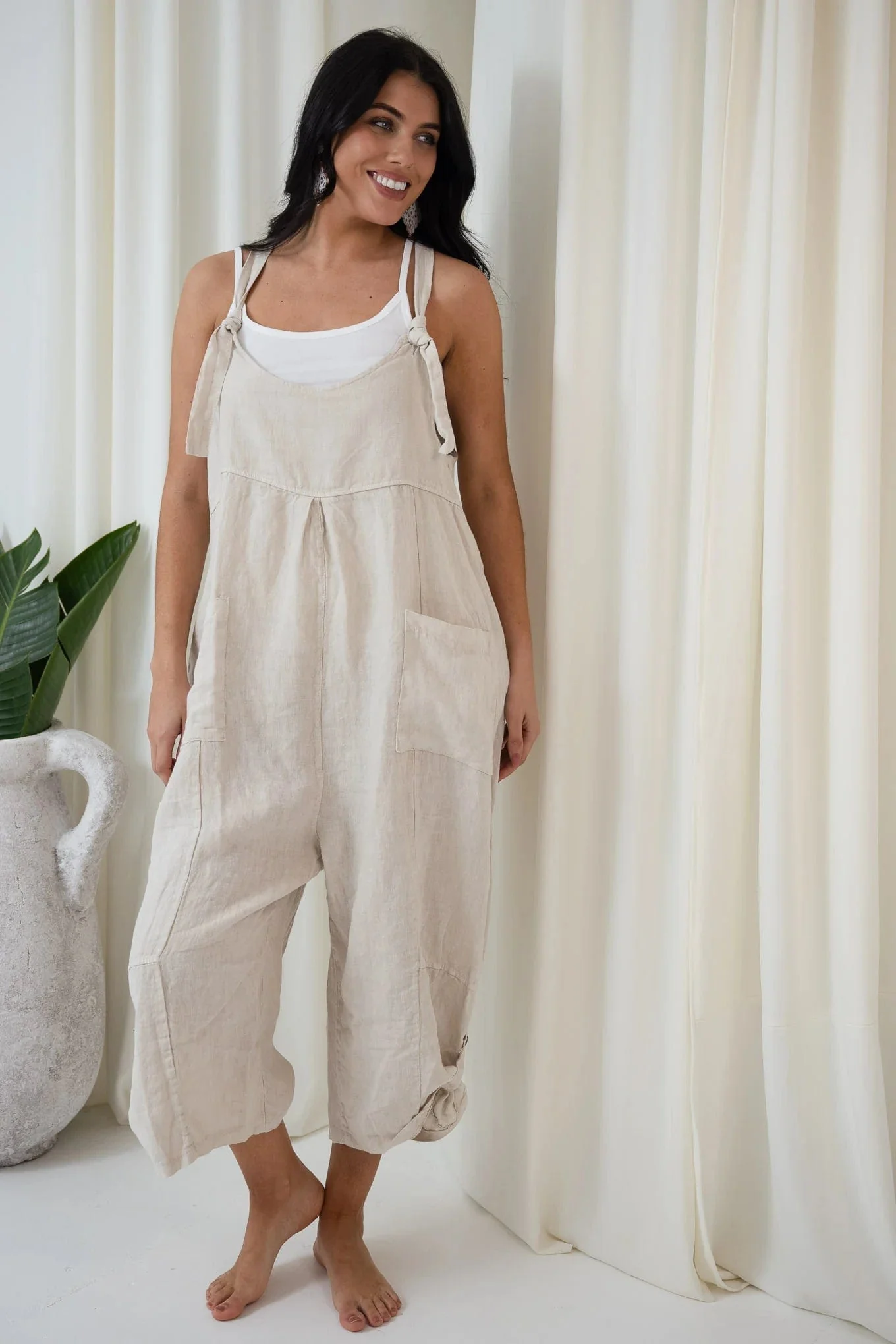 Portofino Jovie Baggy Linen Jumpsuit - Image 11