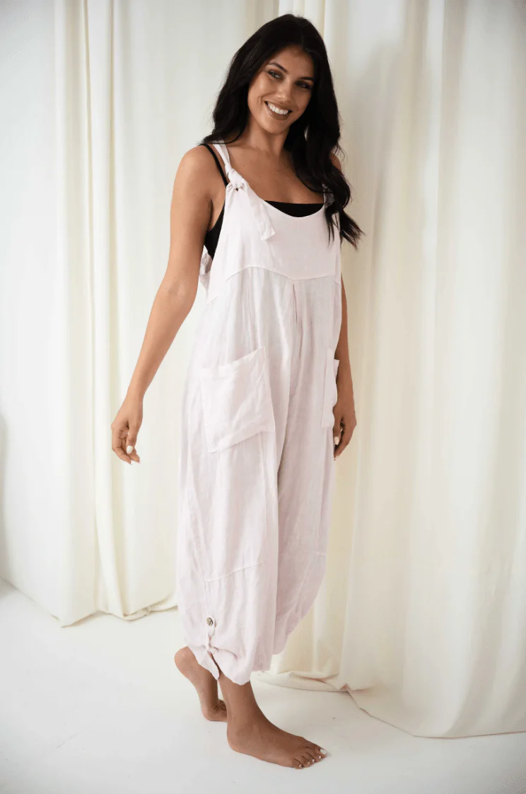 Portofino Jovie Baggy Linen Jumpsuit - Image 3