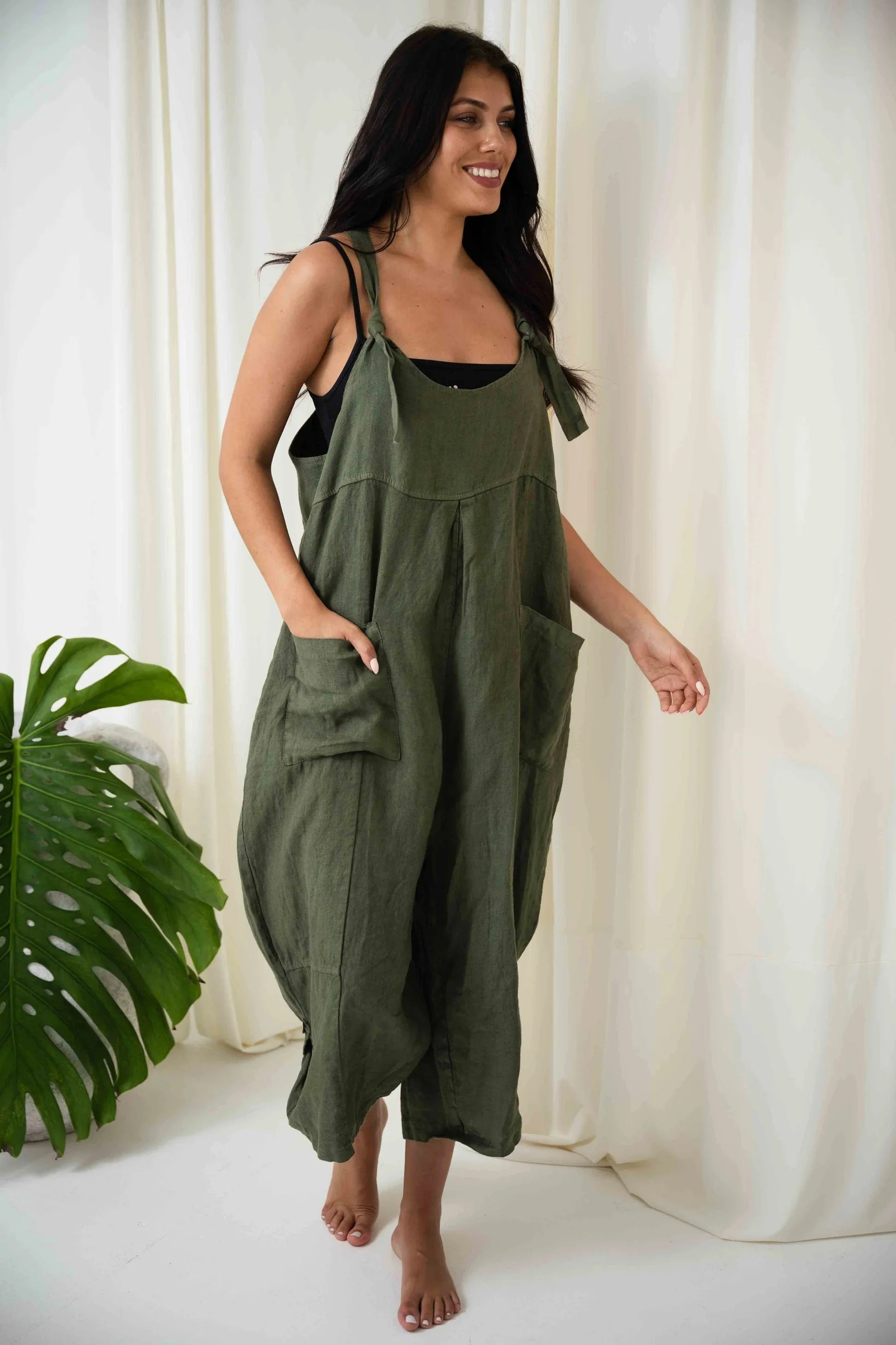 Portofino Jovie Baggy Linen Jumpsuit - Image 7