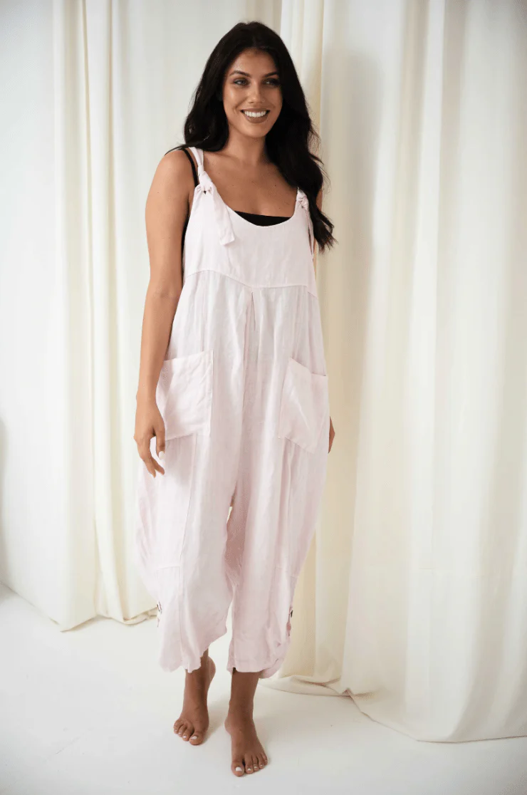 Portofino Jovie Baggy Linen Jumpsuit - Image 9