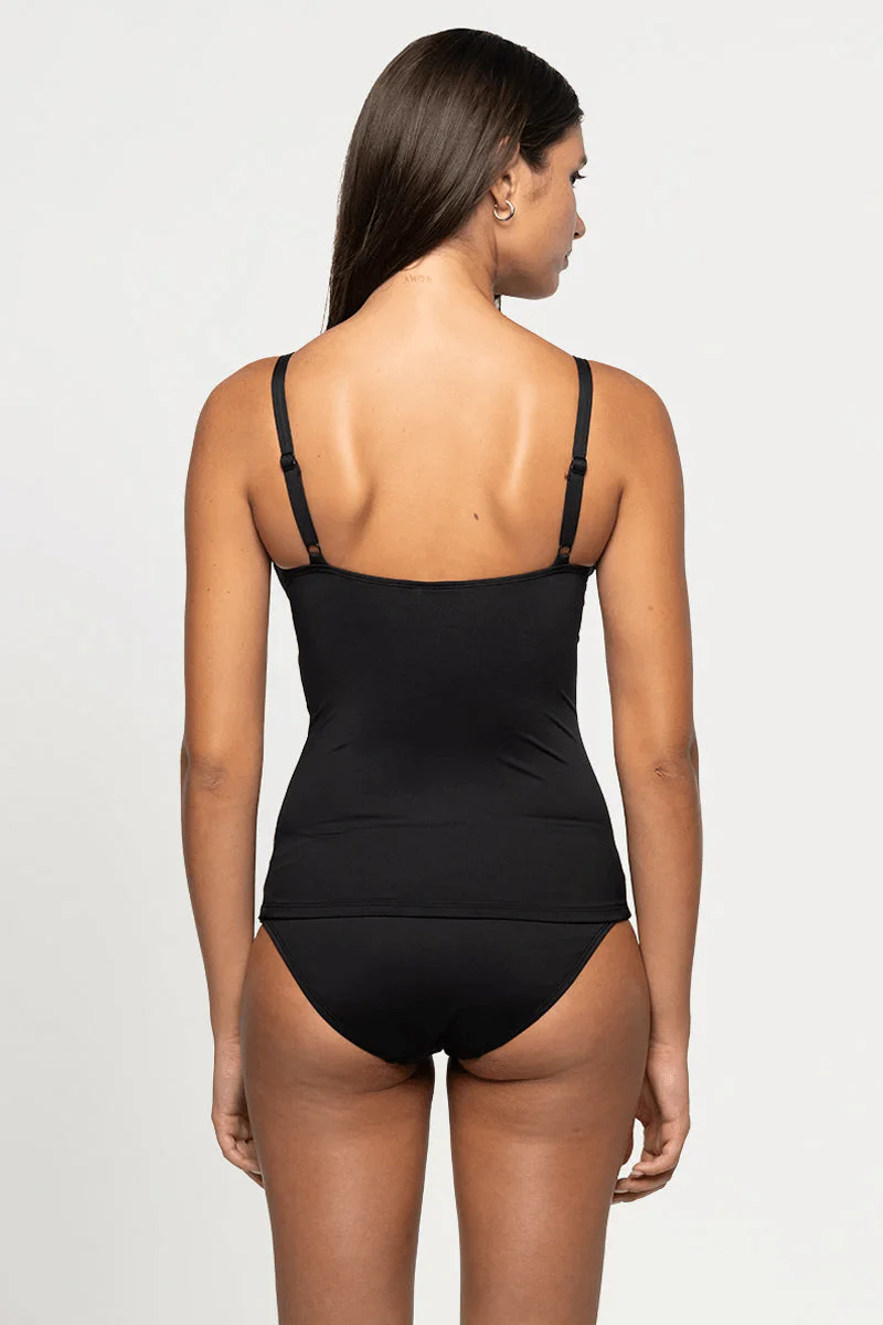 Nip Tuck Promised Aphrodite Audrey Multifit Tankini Top - Black - Image 4