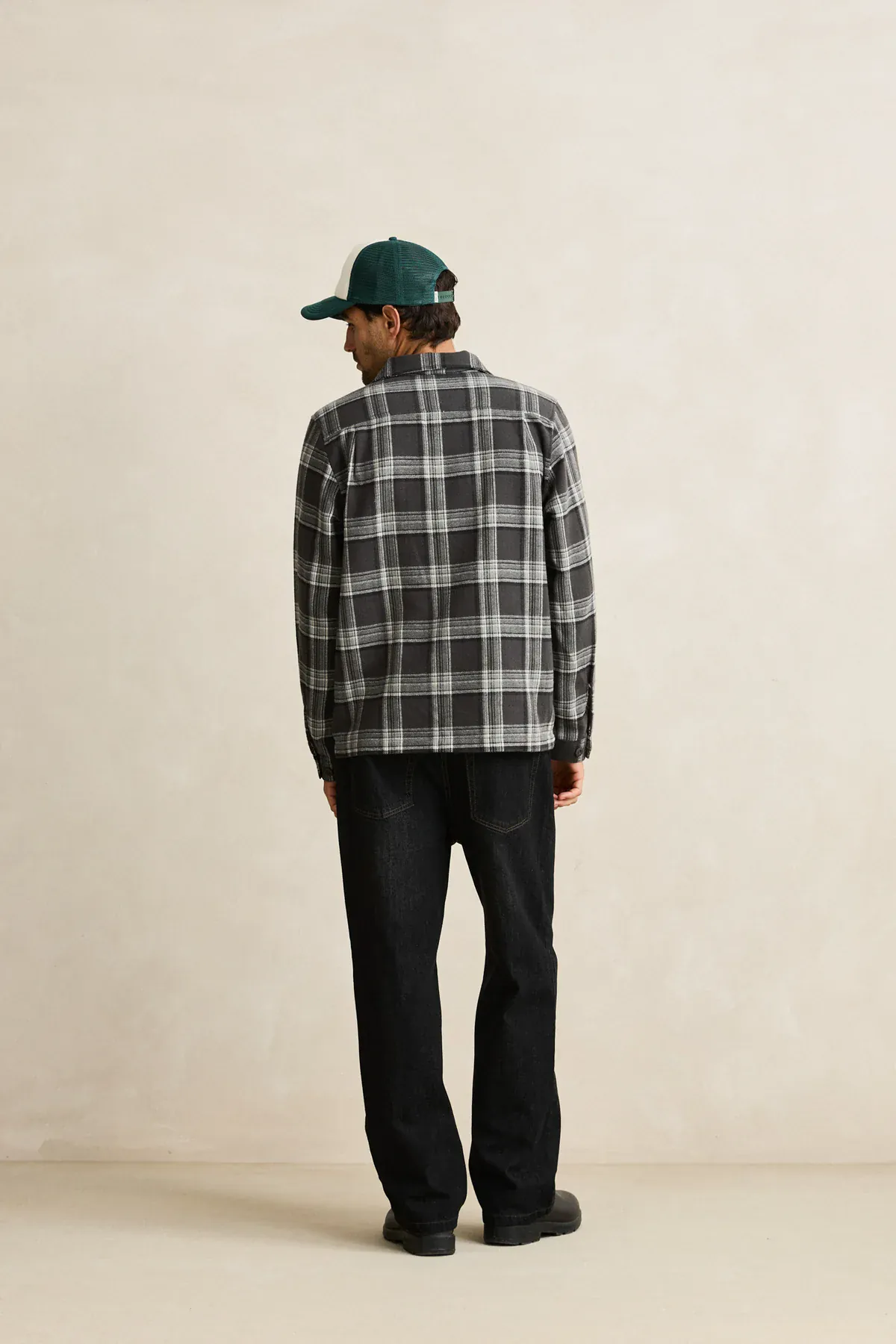 Rhythm Alex Check LS Shirt - Forest - Image 2