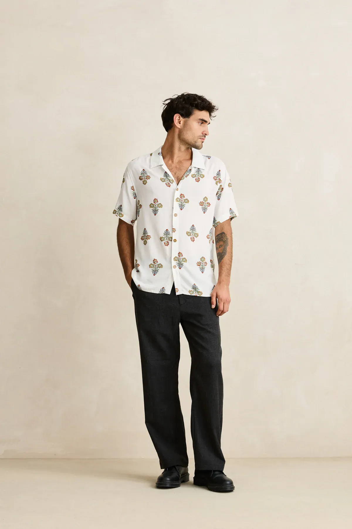 Rhythm Bouquet SS Shirt - Natural