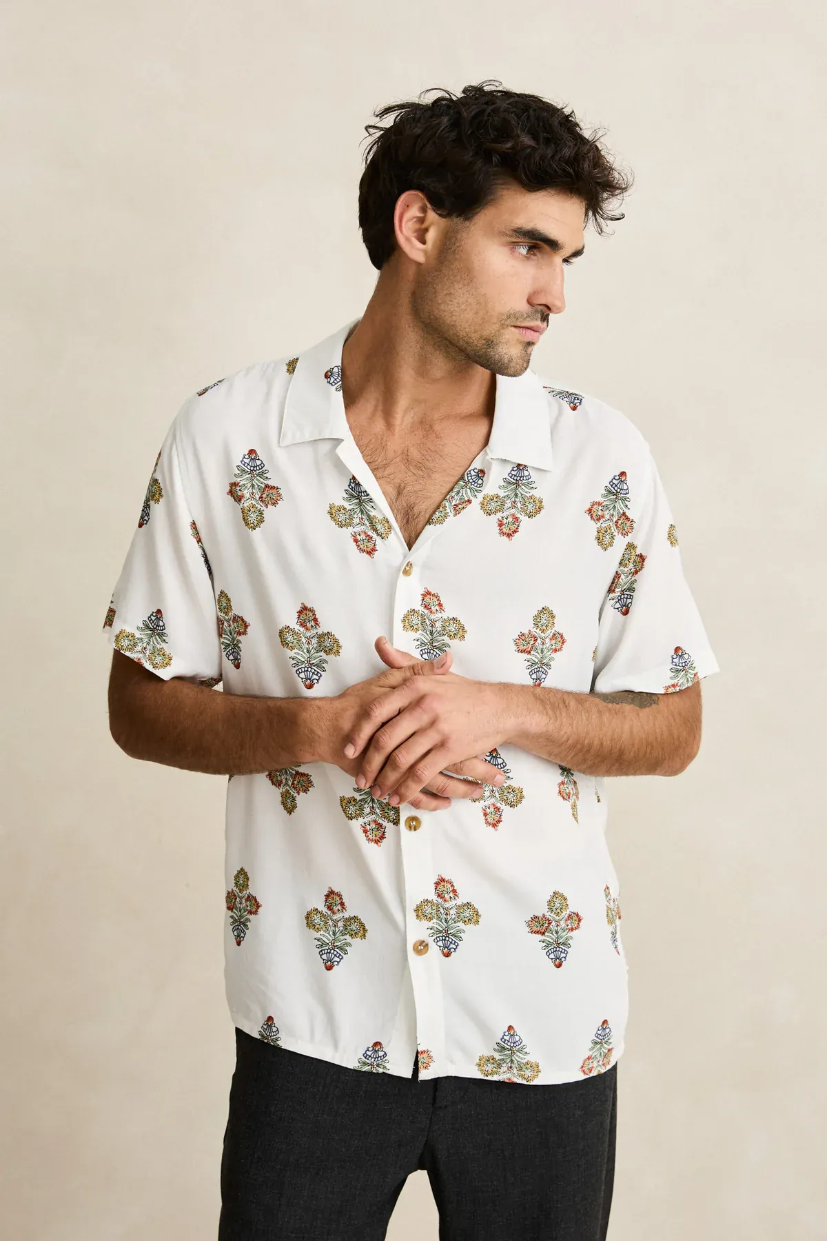 Rhythm Bouquet SS Shirt - Natural - Image 3
