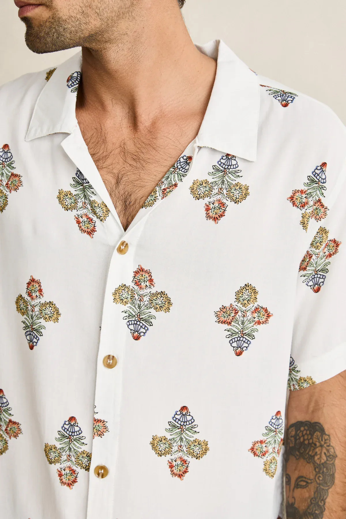 Rhythm Bouquet SS Shirt - Natural - Image 5