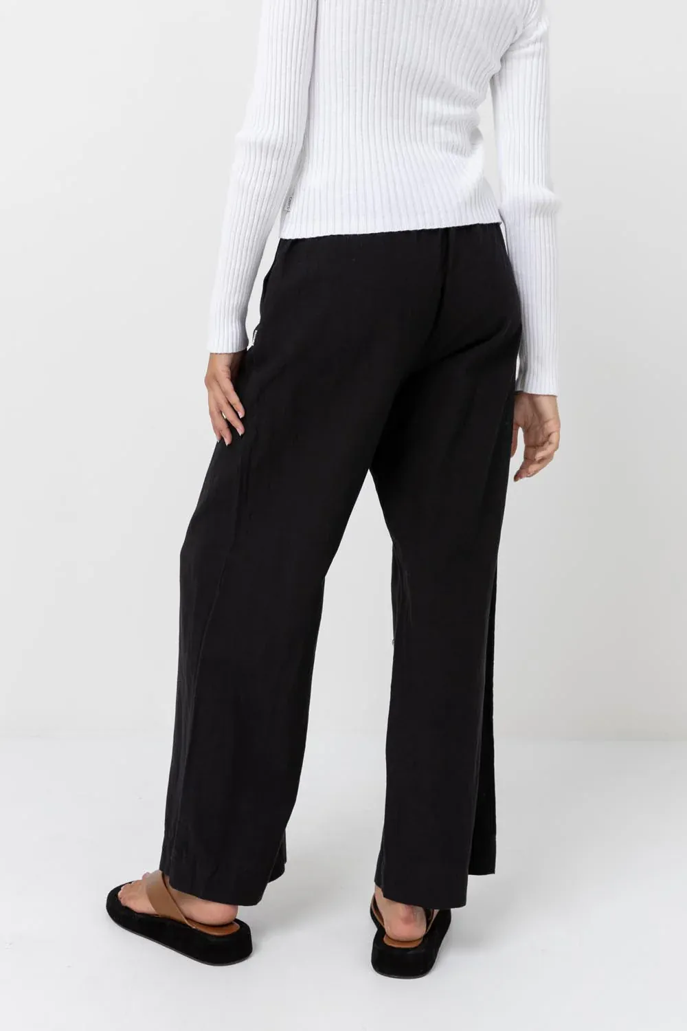 Rhythm Classic Drawstring Pant - Black - Image 2