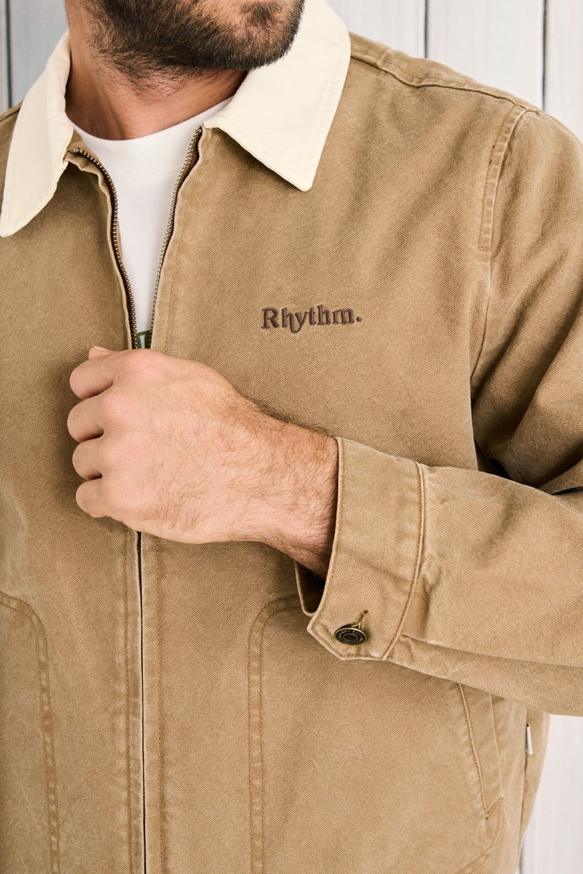 Rhythm Cultivation Canvas Jacket - Camel - Image 4