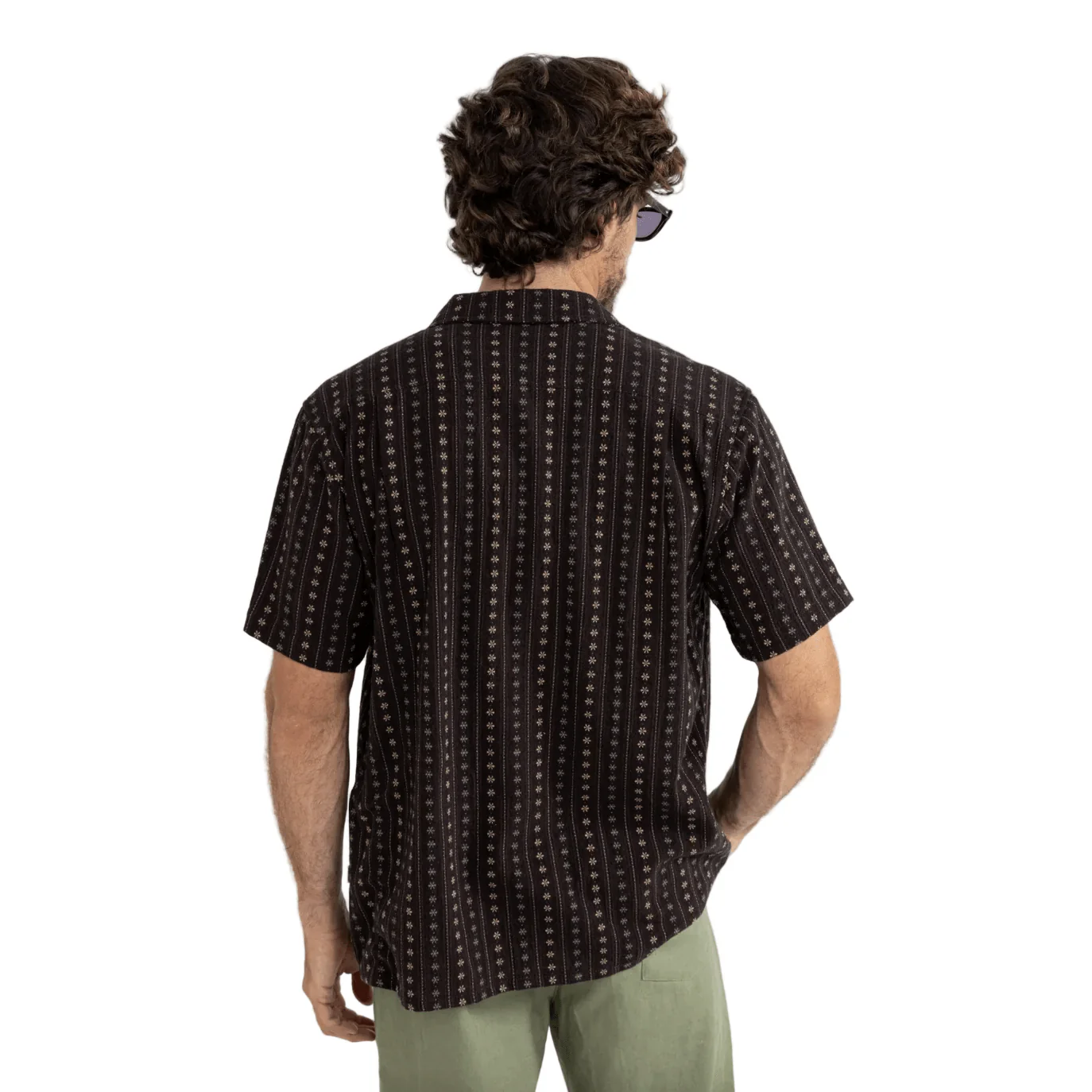 Rhythm Dakota Stripe SS Shirt - Chocolate - Image 3