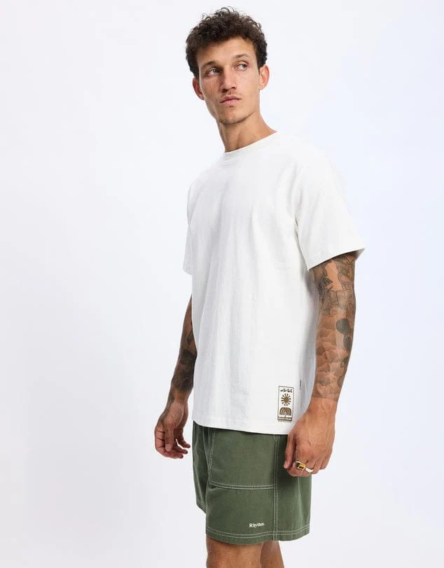 Rhythm Flagship Vintage Short Sleeved T-Shirt - Ecru