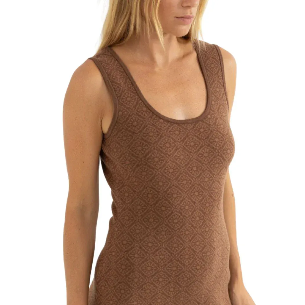 Rhythm Sunset Knit Mini Dress - Chocolate - Image 4