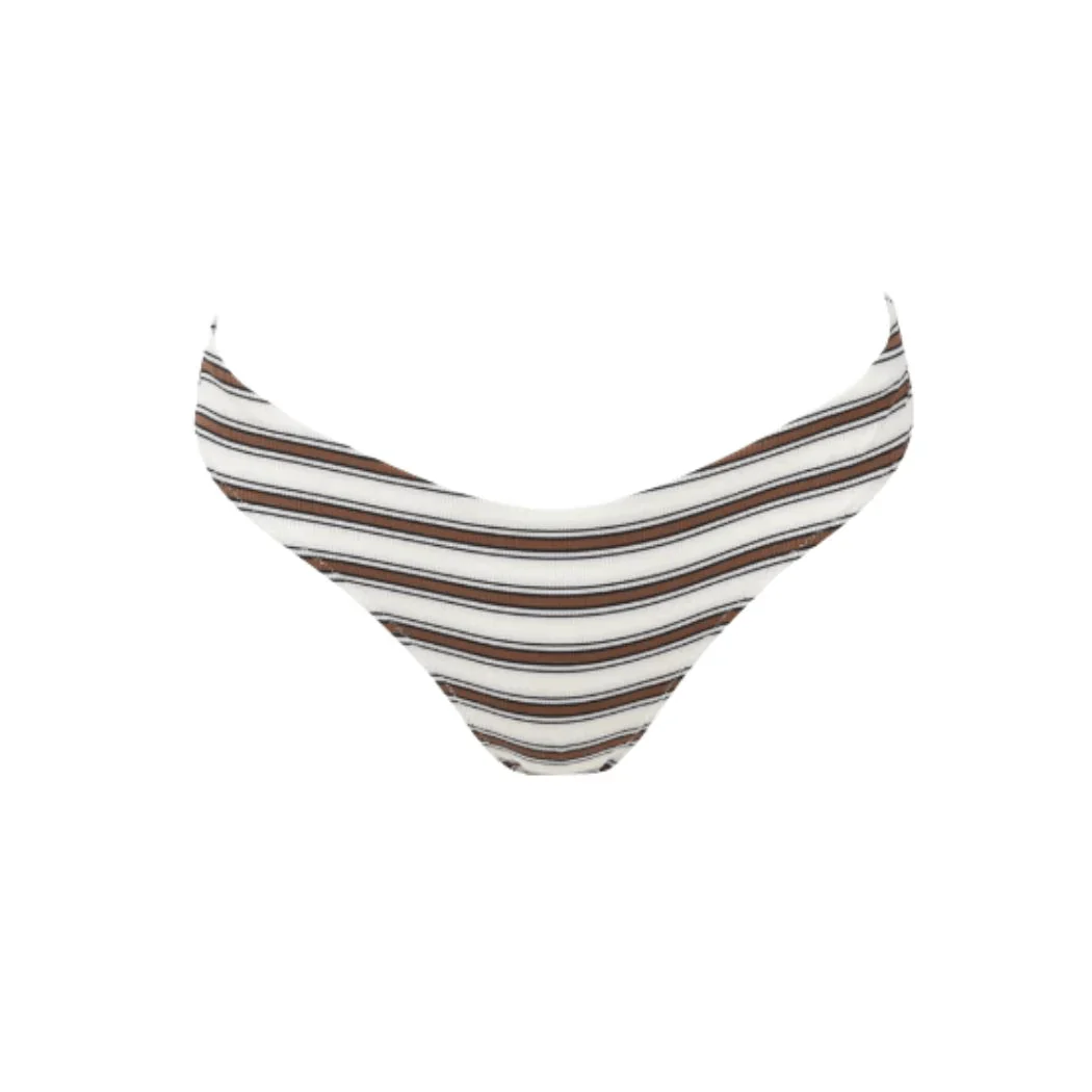 Rhythm Tami Stripe Holiday Pant- Chocolate