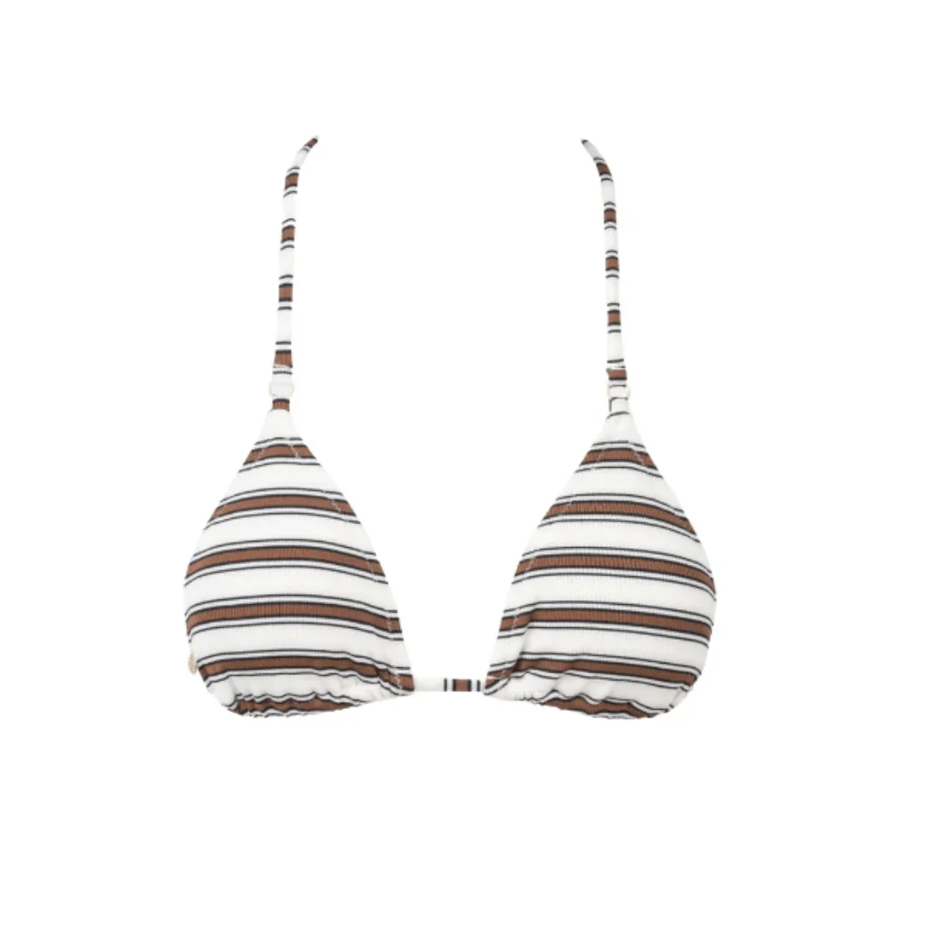 Rhythm Tami Stripe Slide Tri Top - Chocolate - Image 4