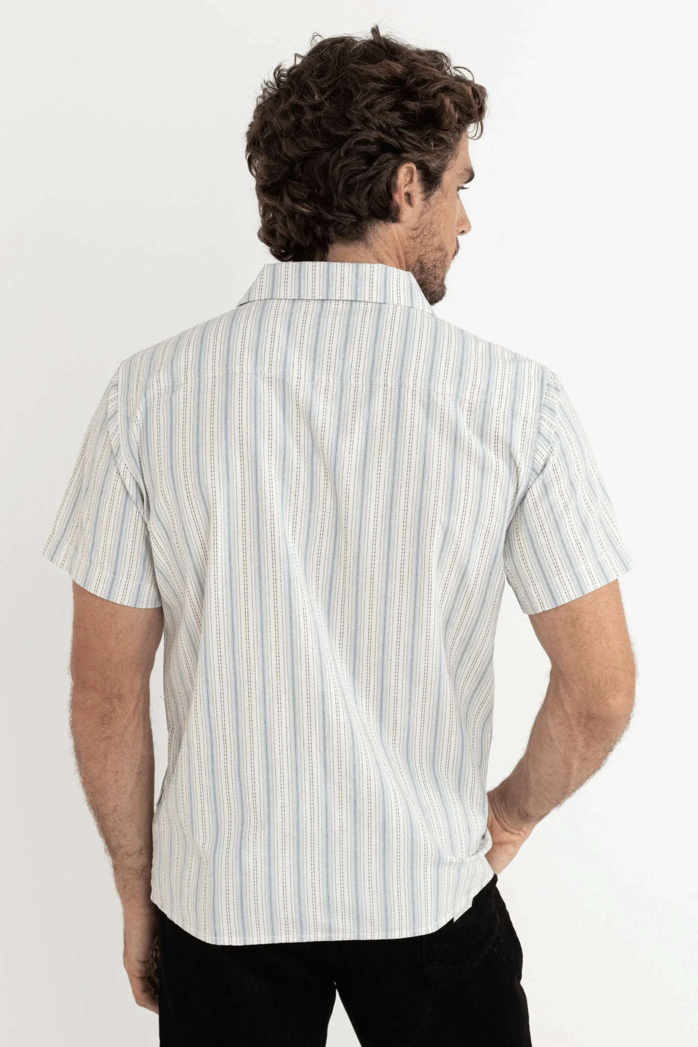 Rhythm Vacation Stripe SS Shirt - Natural - Image 4