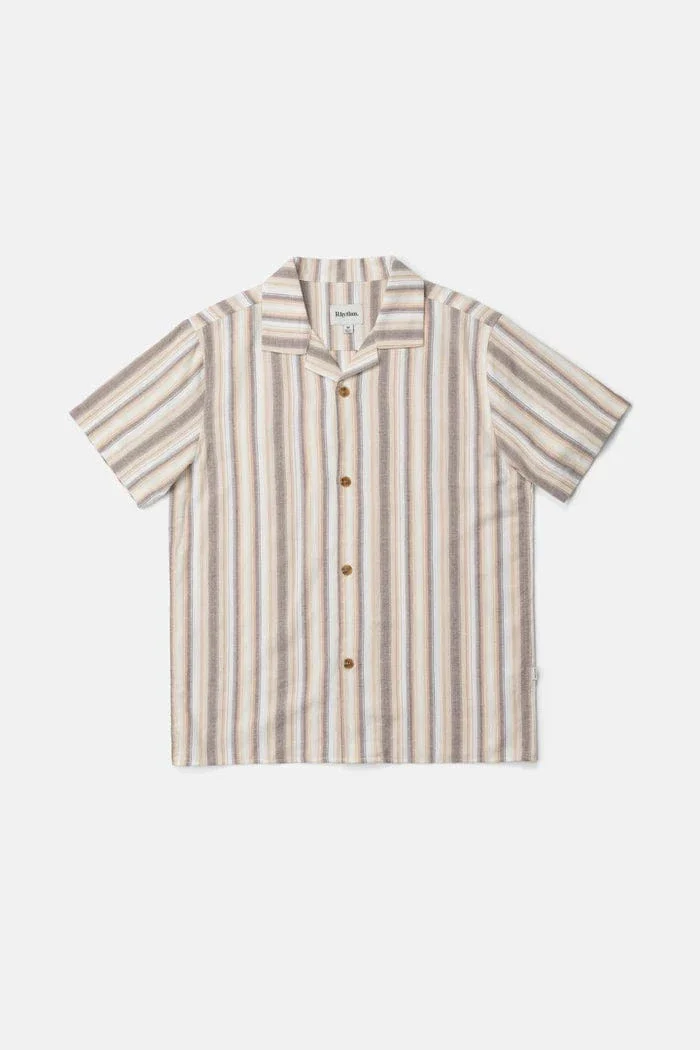 Rhythm Vacation Stripe SS Shirt - Tobacco
