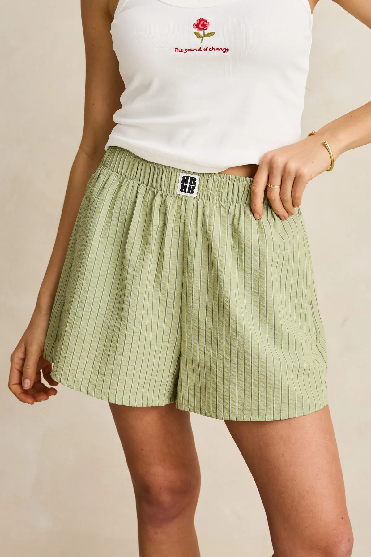 Rhythm Vista Stripe Short - Olive - Image 5