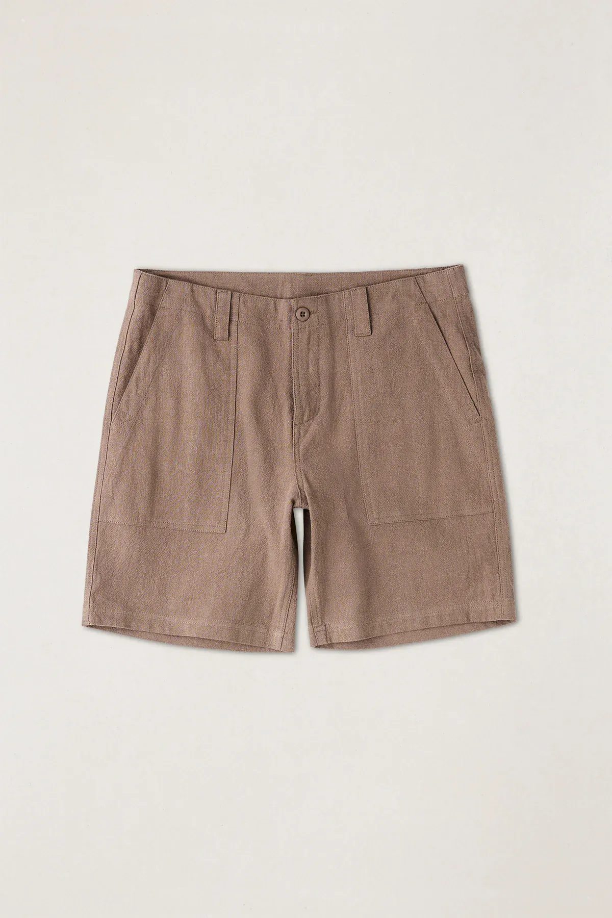 Rhythm Worn Path Textured Linen Short - Oak - Image 5