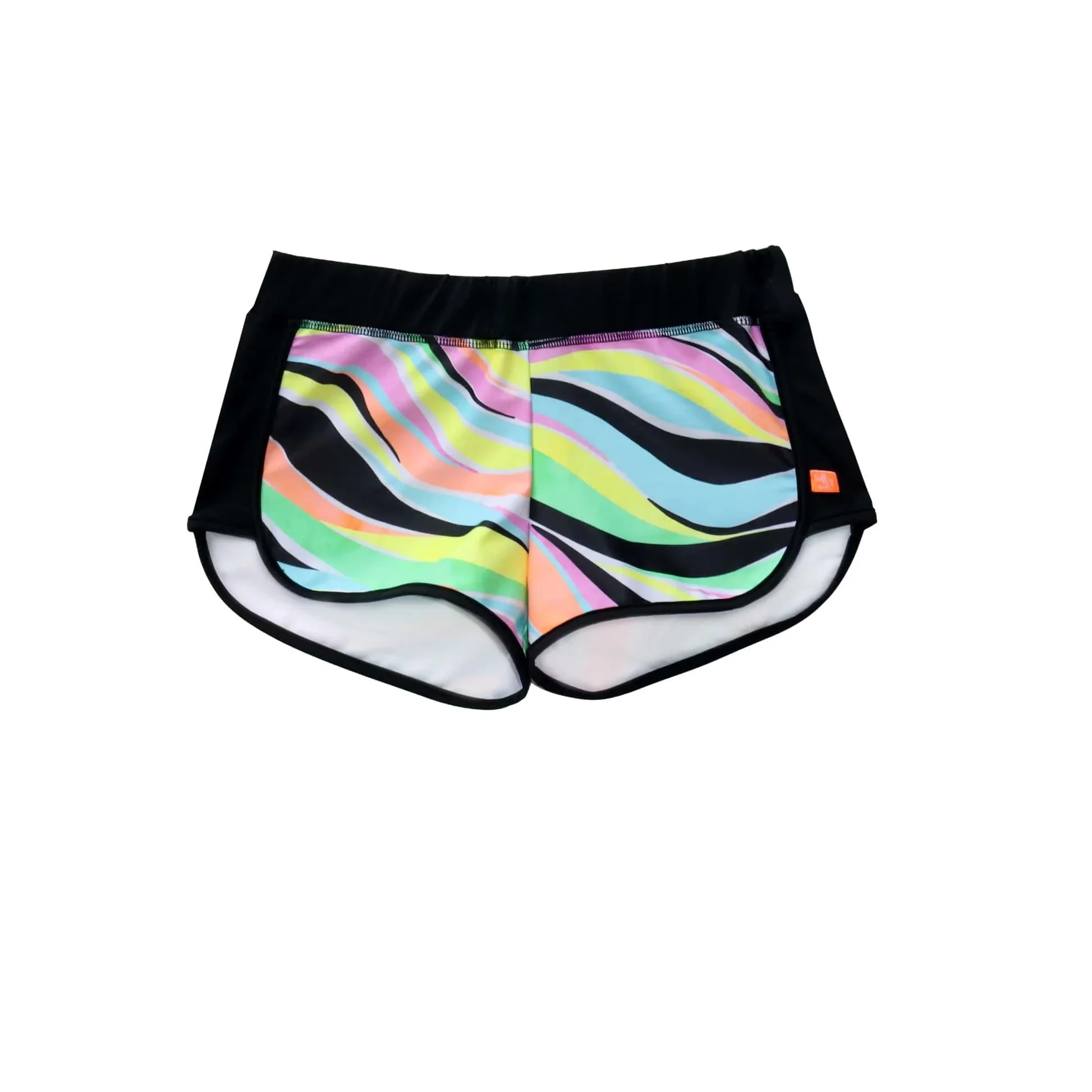 Salty Ink Girls Coastal Wave Boardie - Neon Wave - Image 5