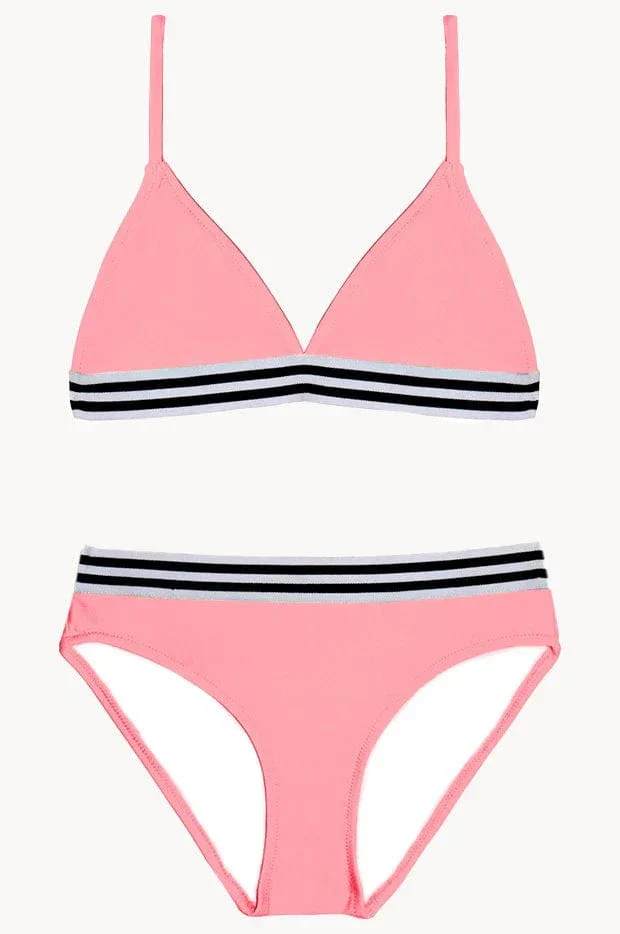 Salty Ink Girls Salty Tri Bikini - Peach
