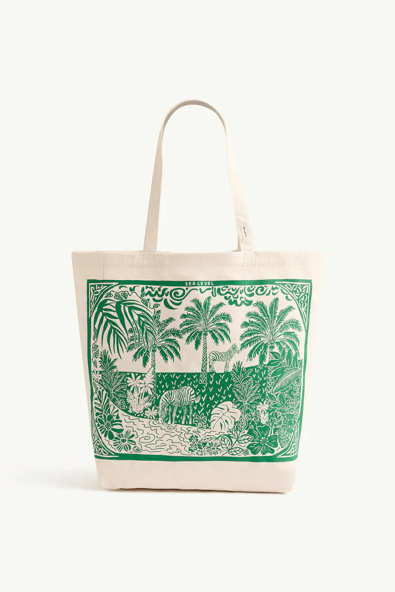 Sea Level Jungle Beach Tote Bag - Kelly Green - Image 2