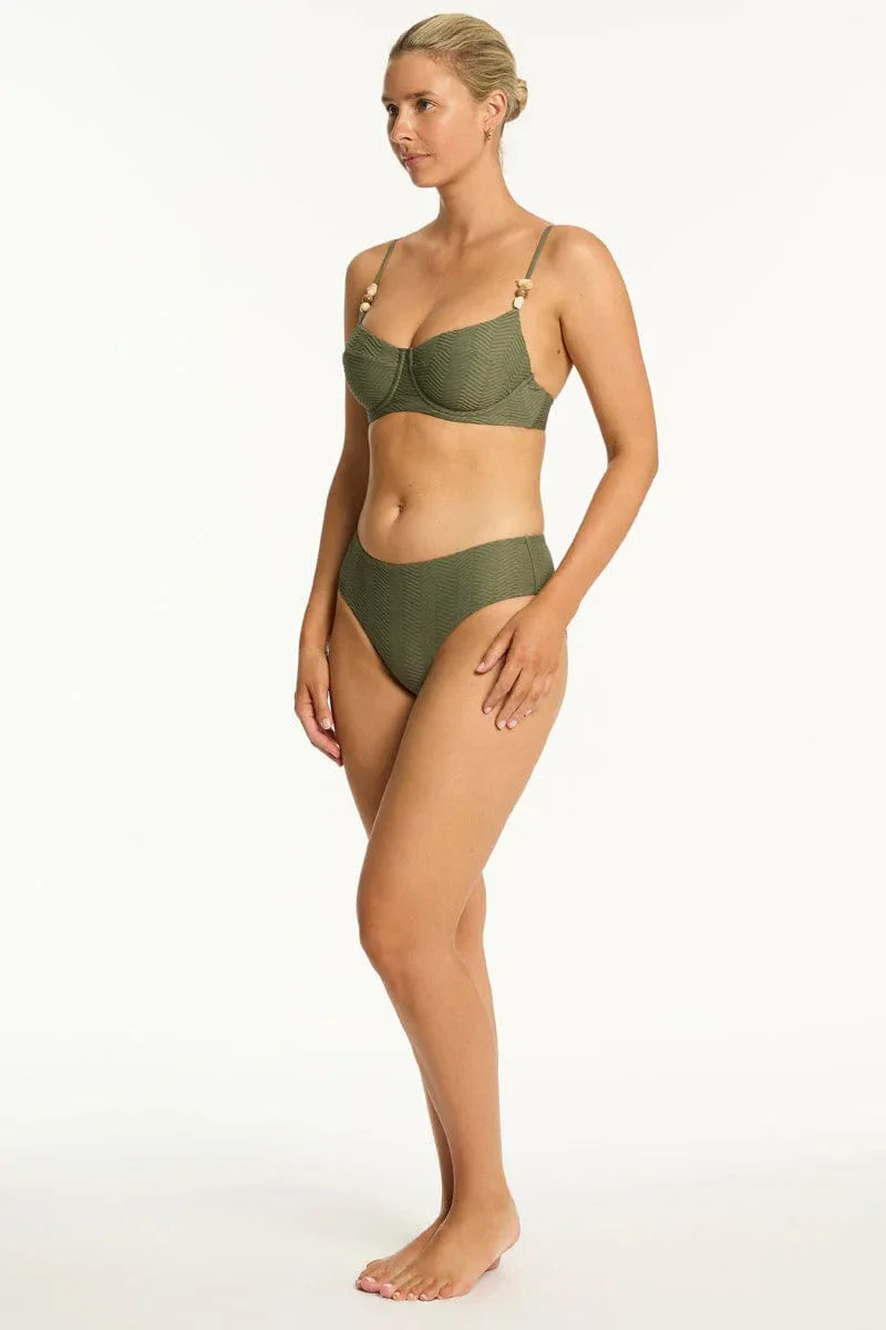 Sea Level Caracus Balconette Bra Top - Khaki - Image 4