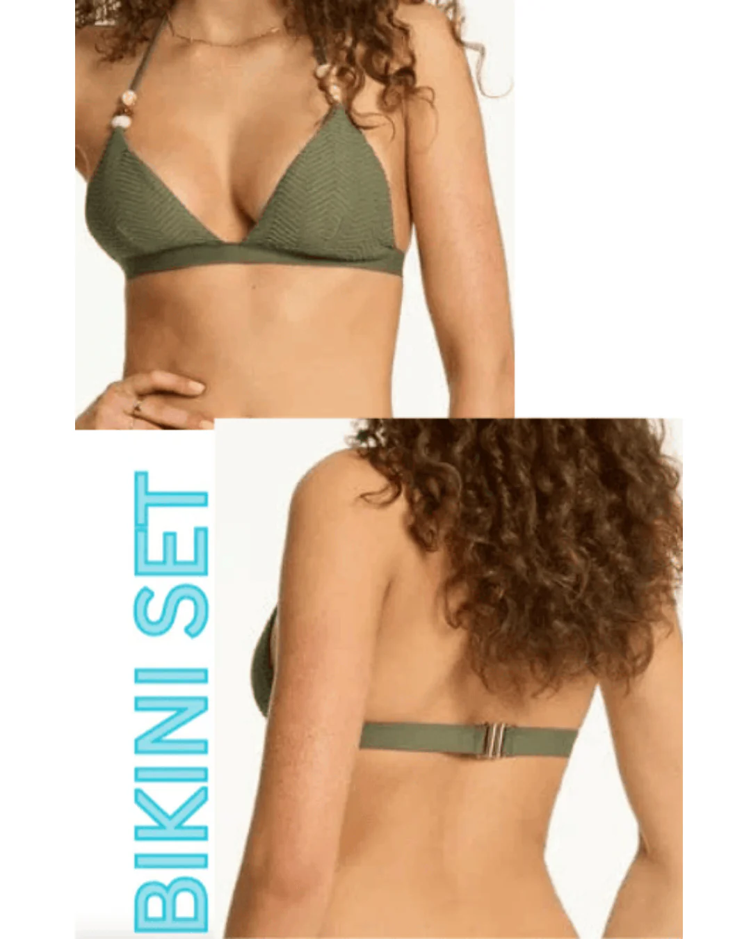 Sea Level Caracus Tri Halter Top & Tie Side Pant Set - Khaki