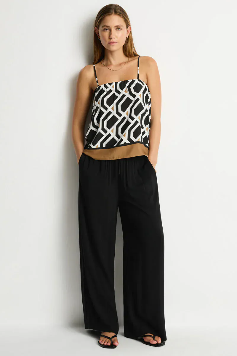 Sea Level Costa Bandeau Top - Black Print - Image 2