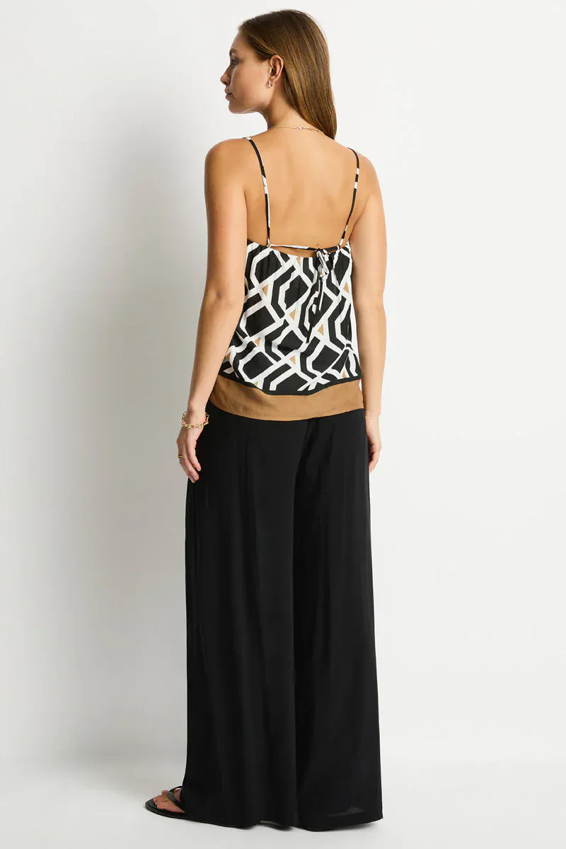 Sea Level Costa Bandeau Top - Black Print - Image 3