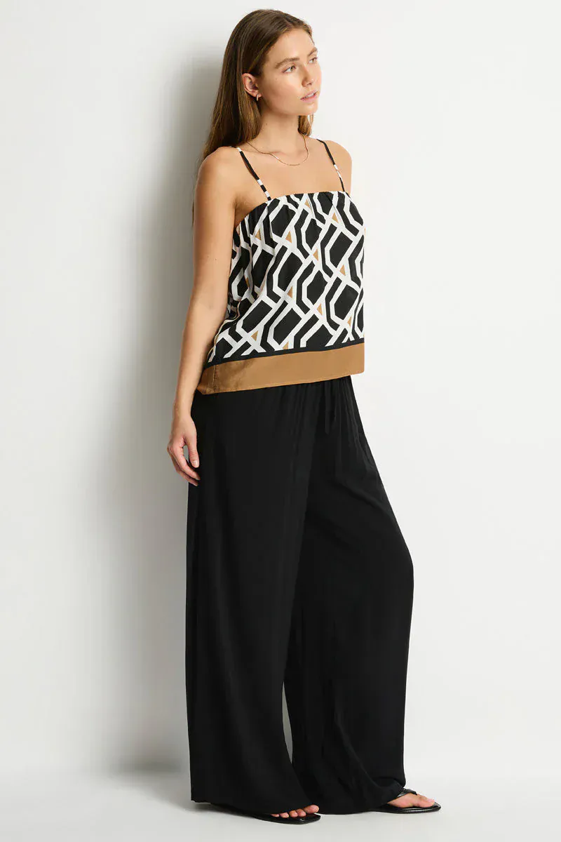 Sea Level Costa Bandeau Top - Black Print - Image 4