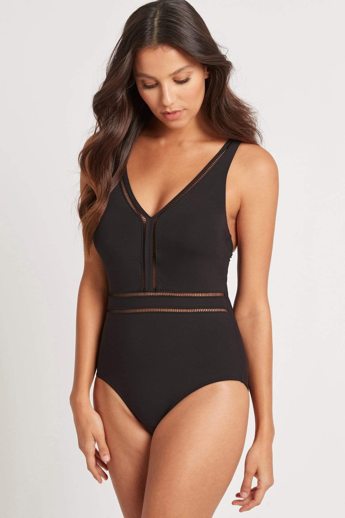 Sea Level Essentials Spliced Multifit Waisted One Piece - Image 3
